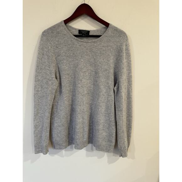 Charter Club Sweaters - Charter Club Women’s Cashmere Luxury Gray Crew Neck Sweater XL Classic Minimal